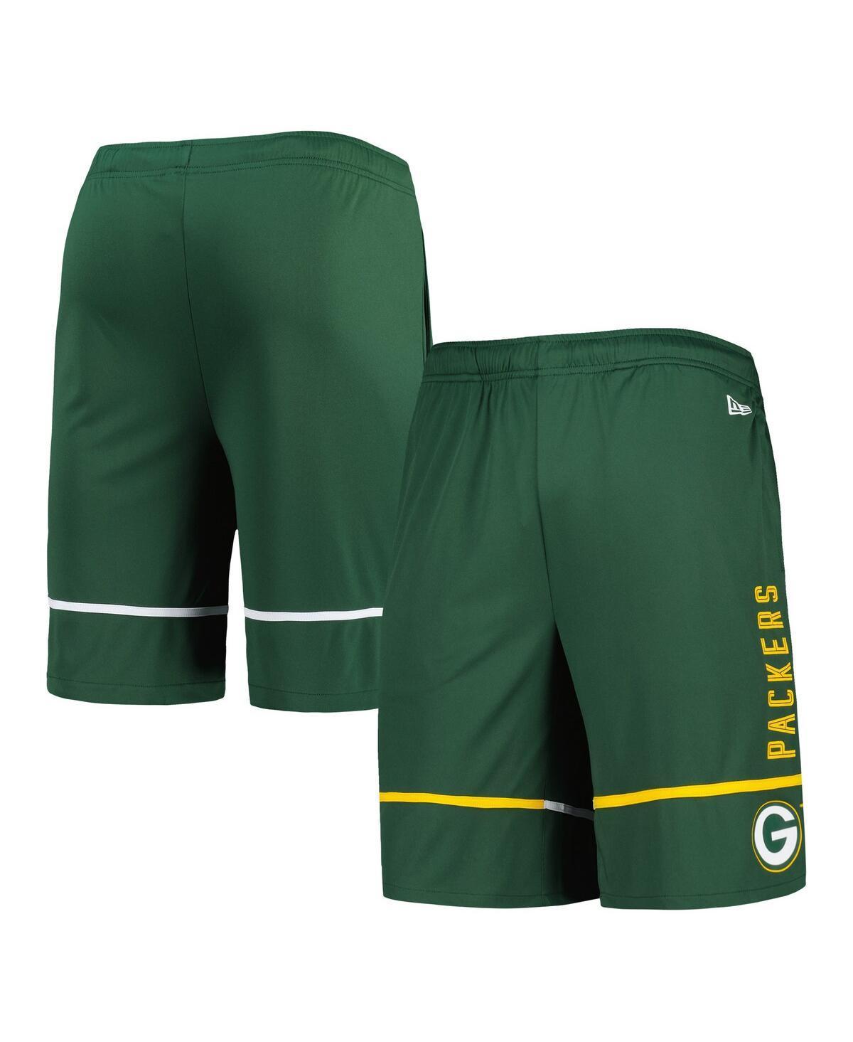 Mens New Era Green Green Bay Packers Combine Authentic Rusher Training Shorts Product Image