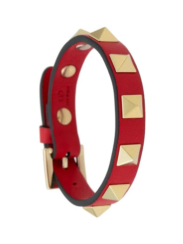 Rockstud Belt Bracelet In Red Product Image