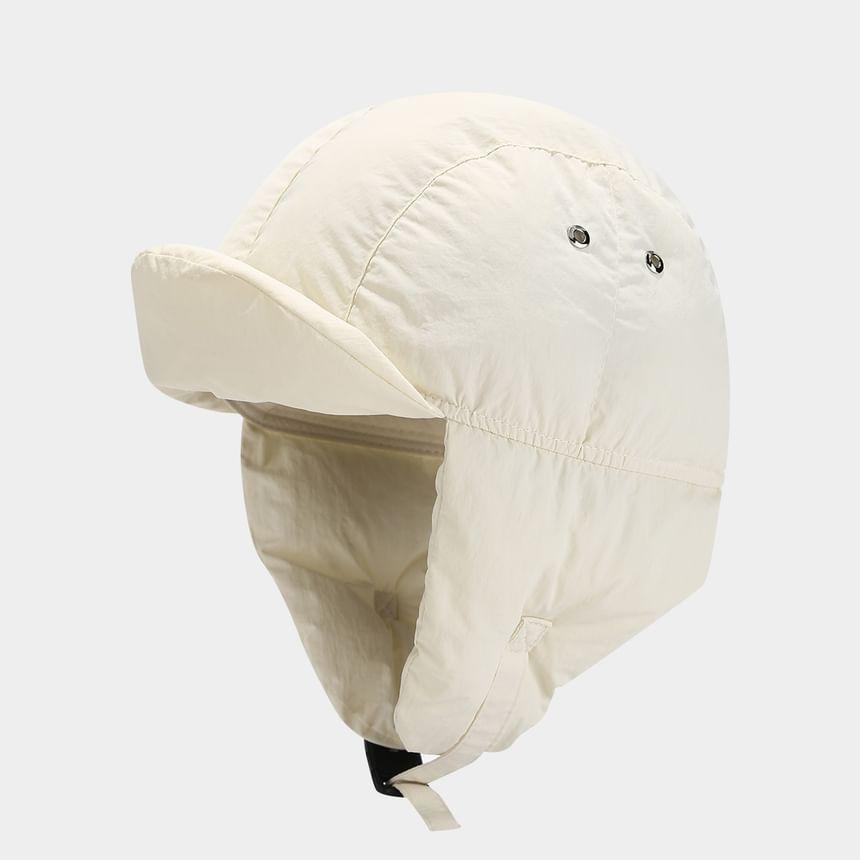 Plain Padded Trapper Hat With Ear Flaps Product Image