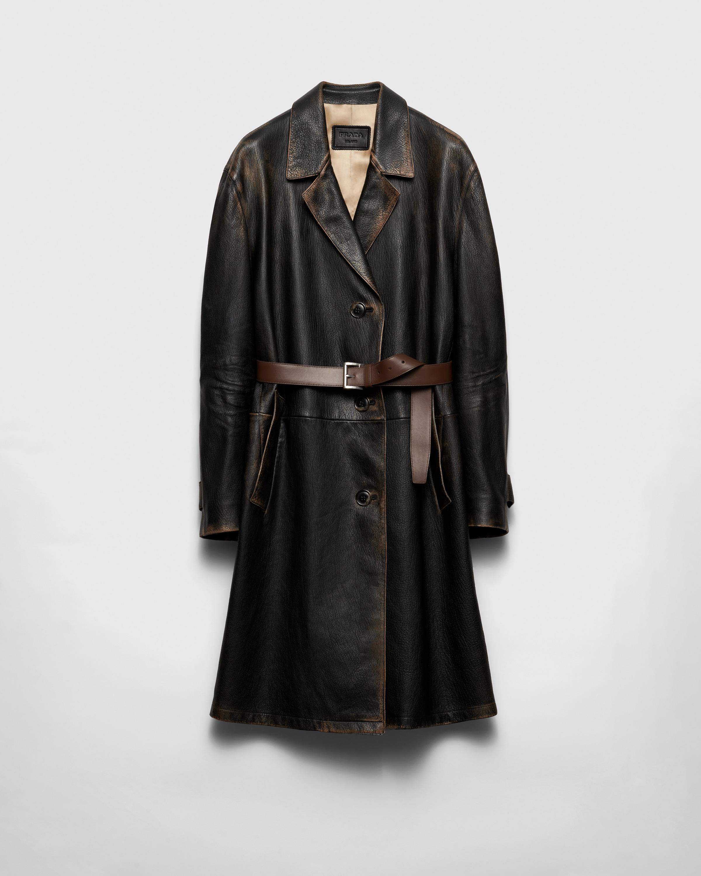 Leather coat product image