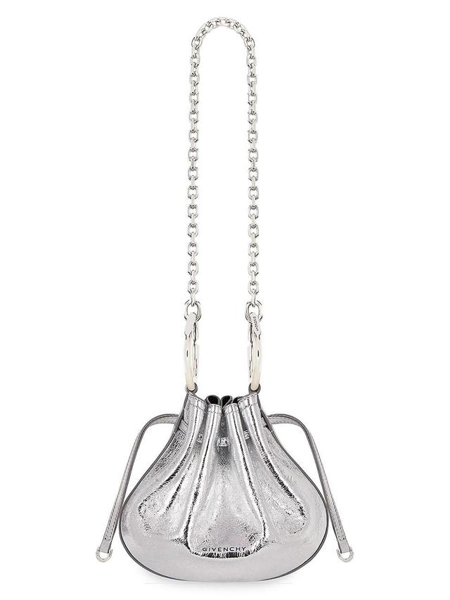 Womens Mini Pumpkin Bag in Laminated Leather Product Image