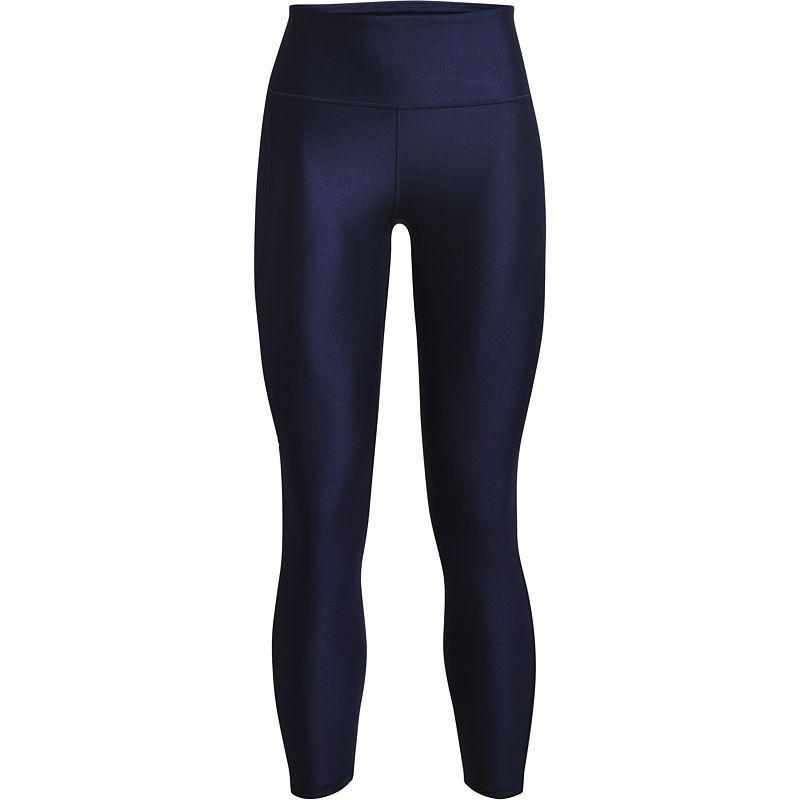 Womens Under Armour Tech High-Waisted Ankle Leggings Black Navy Product Image