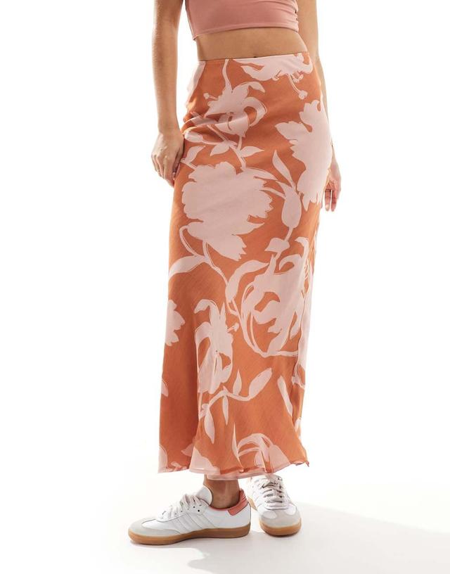 ASOS DESIGN chiffon maxi skirt in floral Product Image