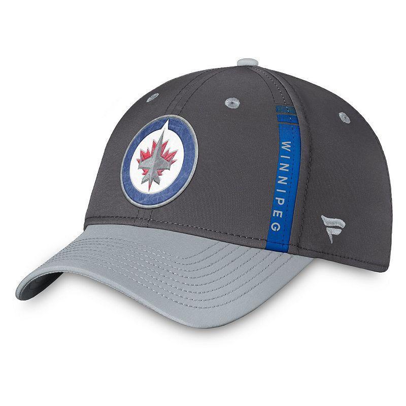 Mens Fanatics Branded Charcoal/Gray Winnipeg Jets Authentic Pro Home Ice Flex Hat Product Image