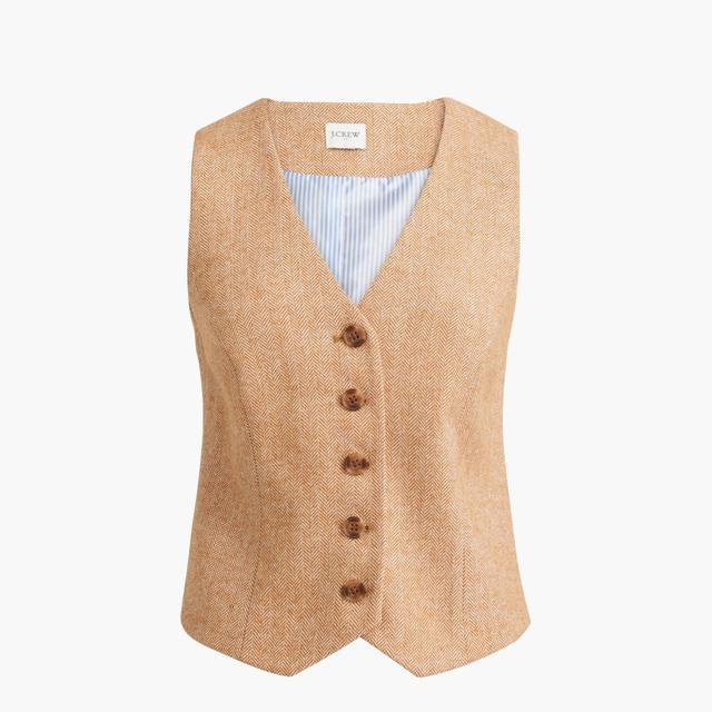 Herringbone button-front vest Product Image