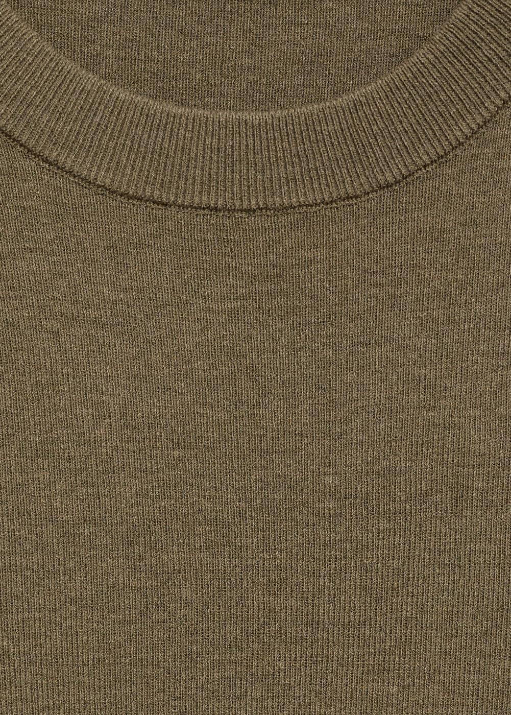 MANGO MAN - Knit cotton T-shirt olive greenMen Product Image