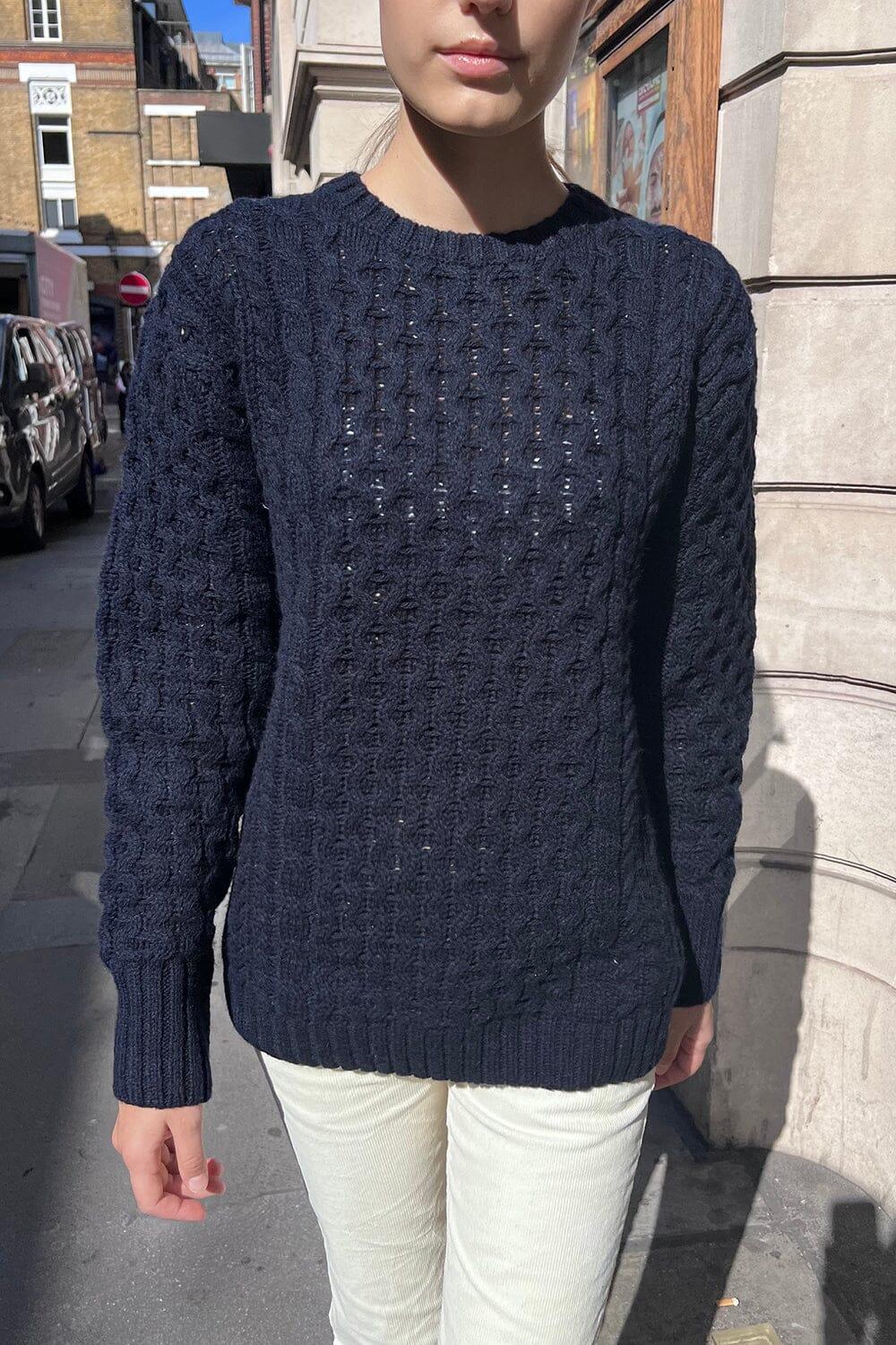 Winona Heavy Wool Cable Knit Sweater Product Image