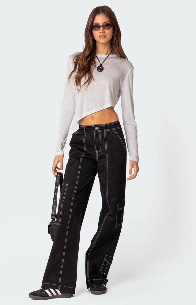 Edikted Women's Helen Low Rise Cargo Pants Product Image