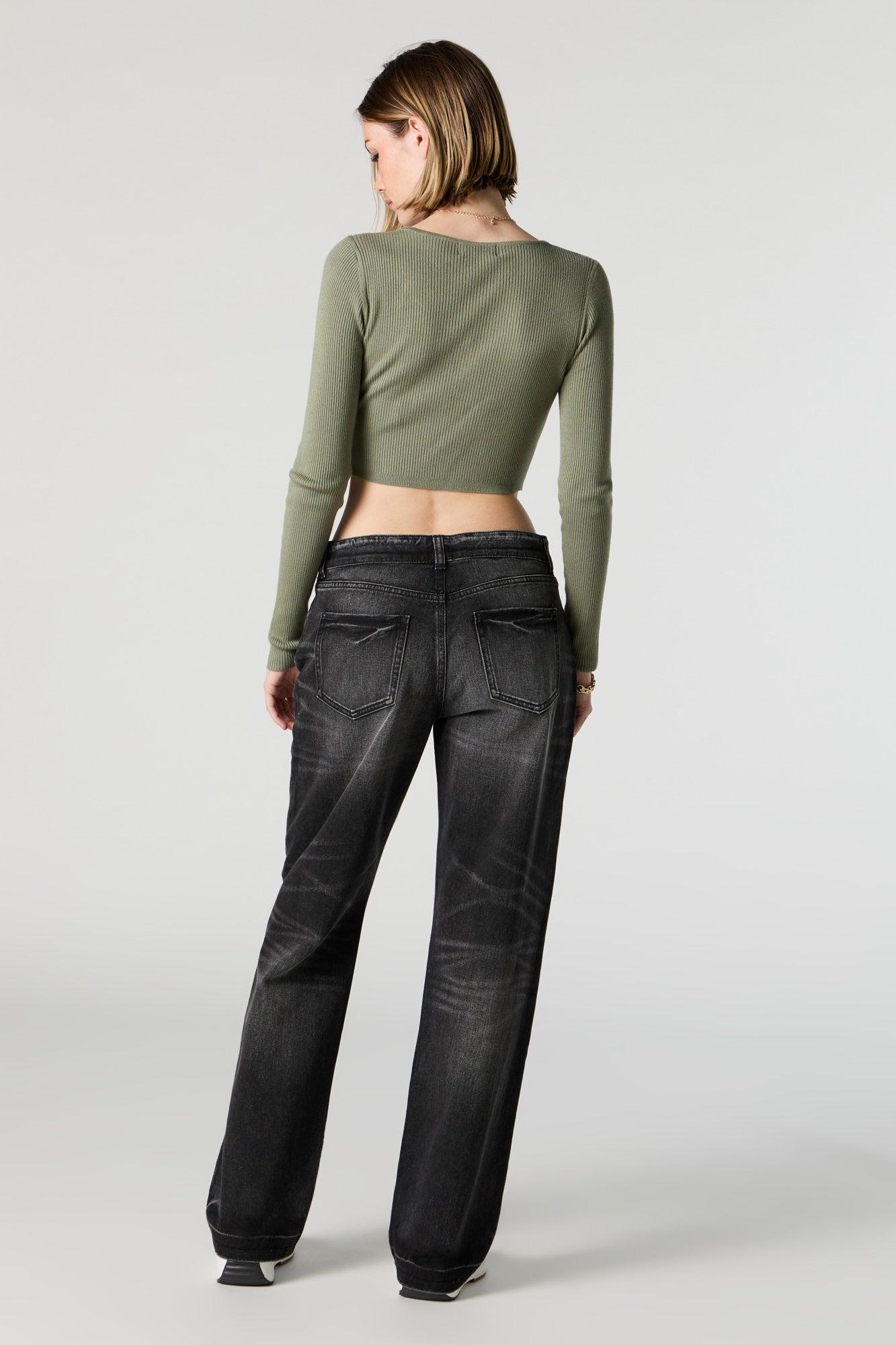 Black Washed Baggy Jean Female Product Image