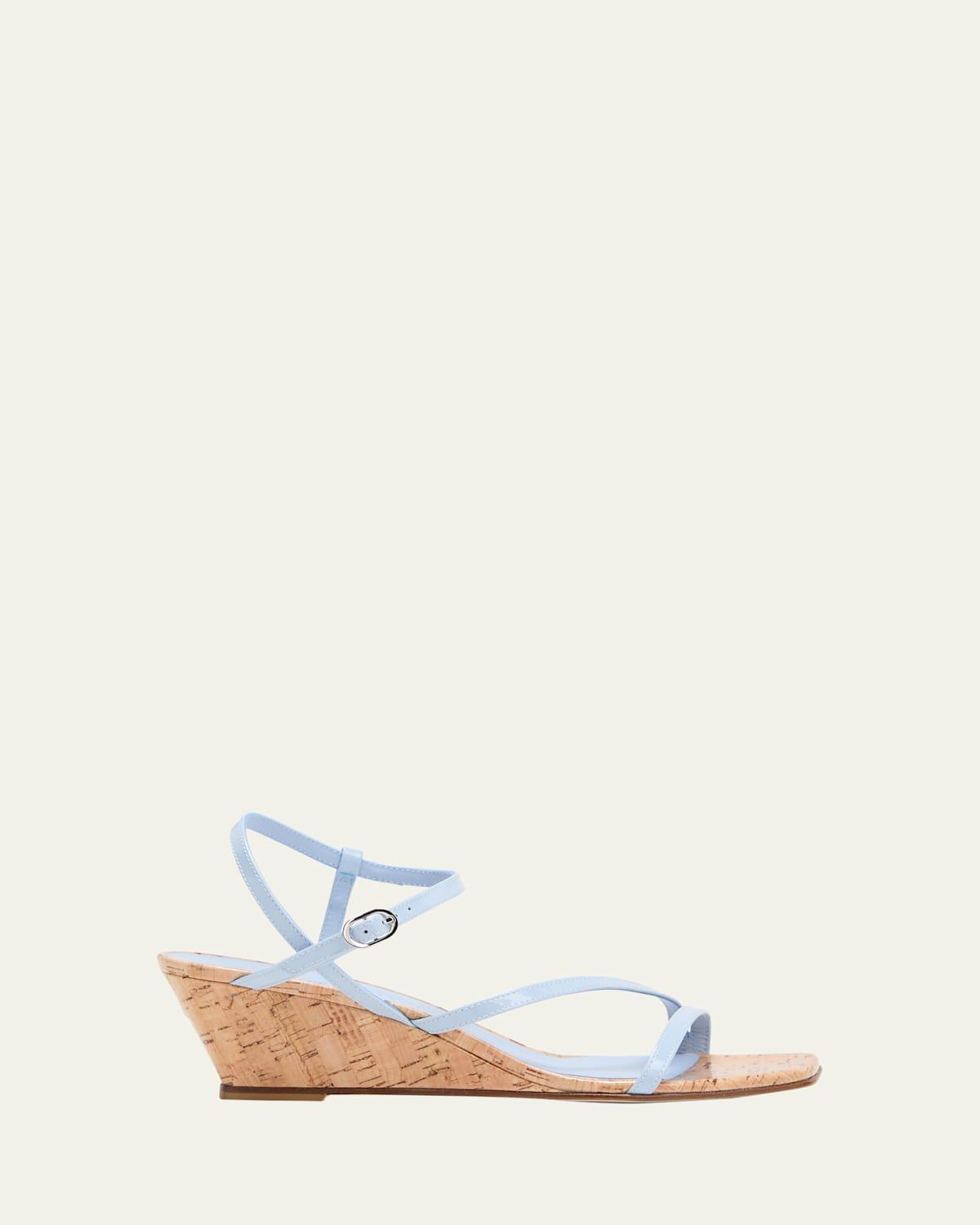 Oasis Patent Ankle-Strap Wedge Sandals Product Image