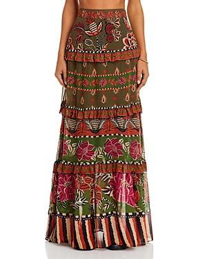 Farm Rio Ainika Floral Garden Maxi Skirt Product Image