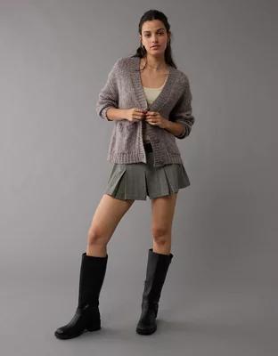 AE Relaxed V-Neck Button-Up Cardigan Product Image