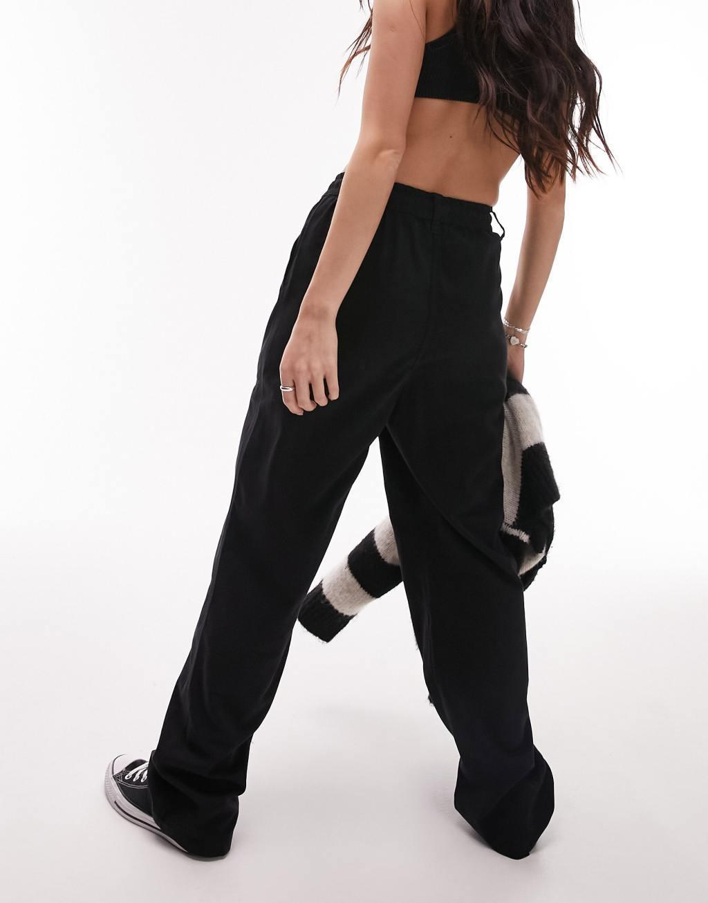 Topshop slouchy straight leg pants Product Image