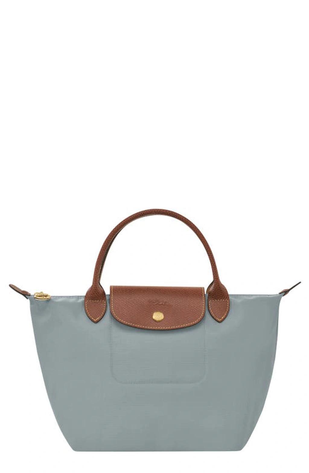 LONGCHAMP 'mini Le Pliage' Handbag In Steel Product Image