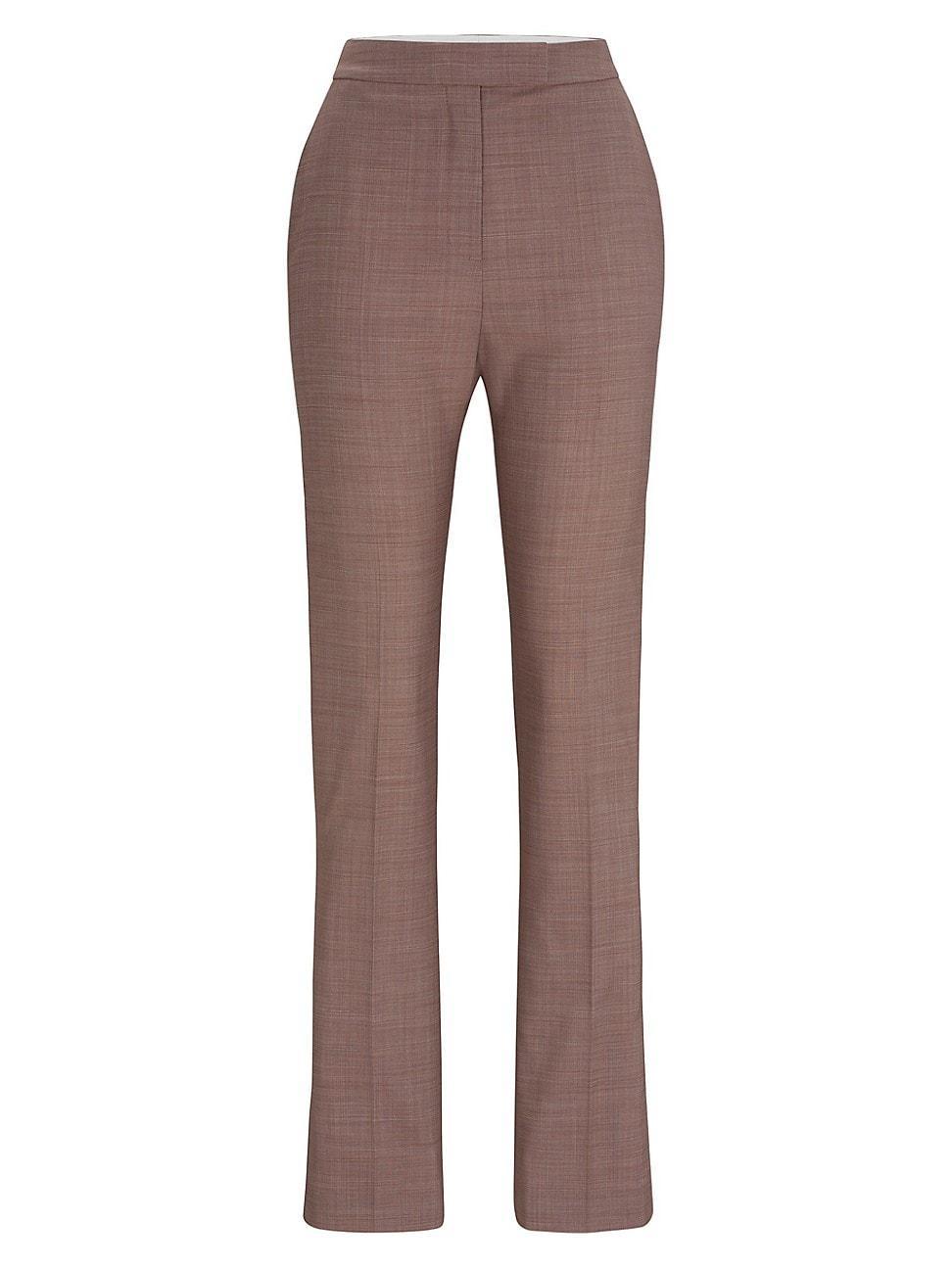 Womens Slim-Fit Trousers in Italian Virgin-Wool Sharkskin Product Image