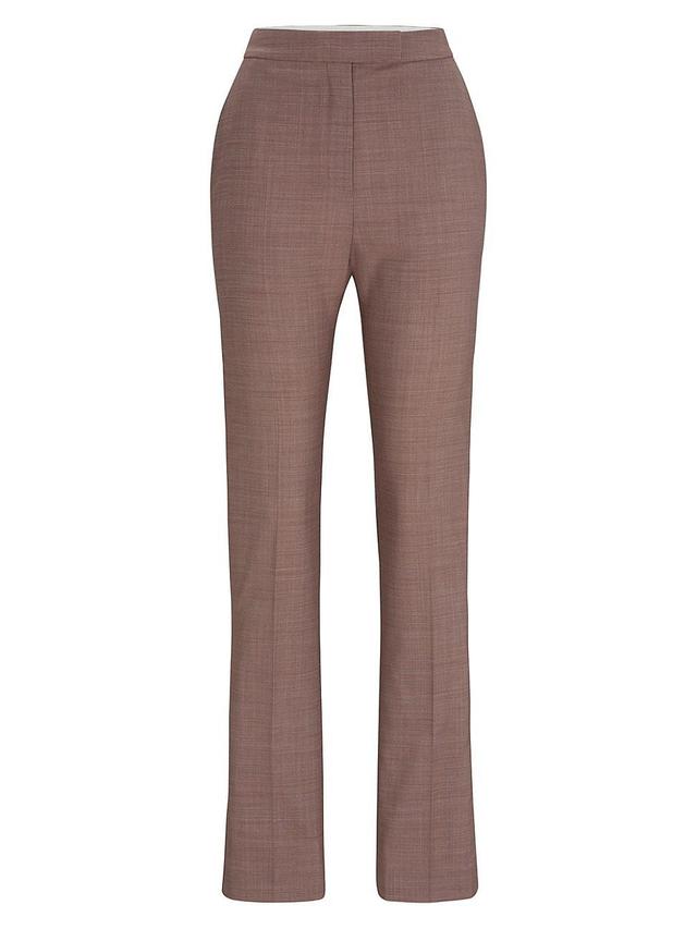 Womens Slim-Fit Trousers in Italian Virgin-Wool Sharkskin Product Image