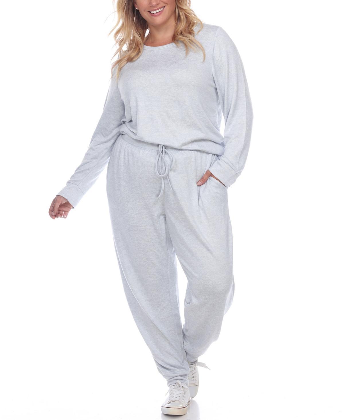 White Mark Plus Size Lounge Set, 2-Piece Product Image