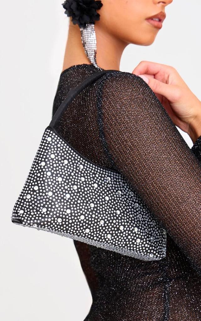  Black Stud Diamante Shoulder Bag Product Image