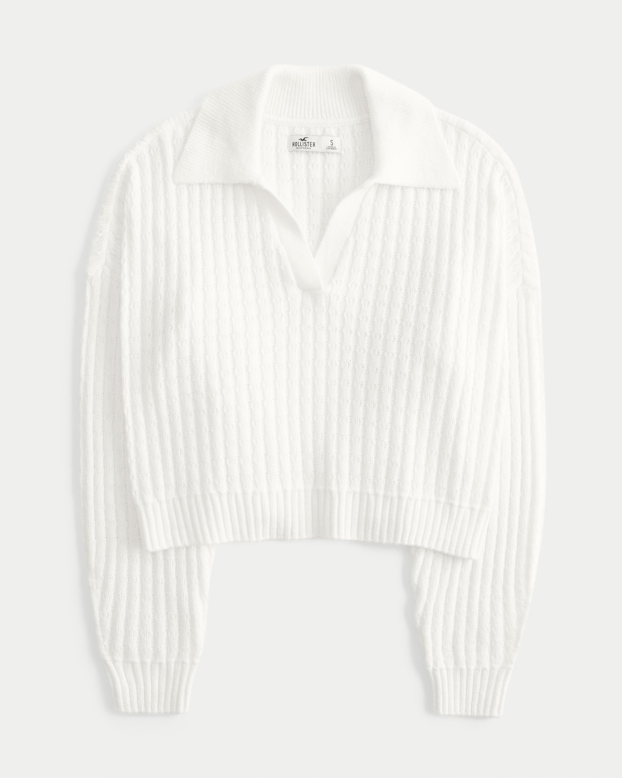 Easy Stitchy Polo Sweater Product Image