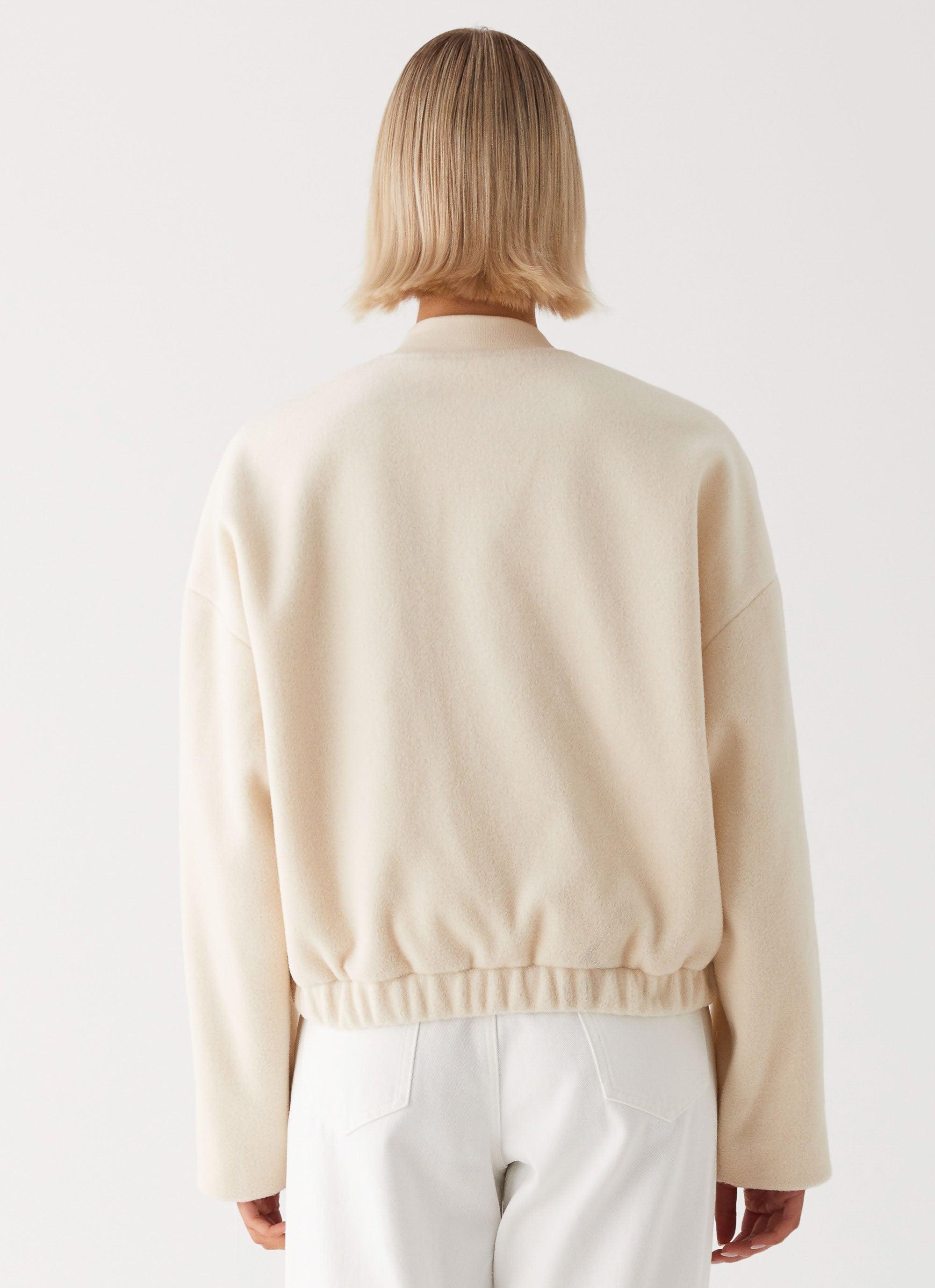 Cloudia Bomber Jacket - Ivory Product Image