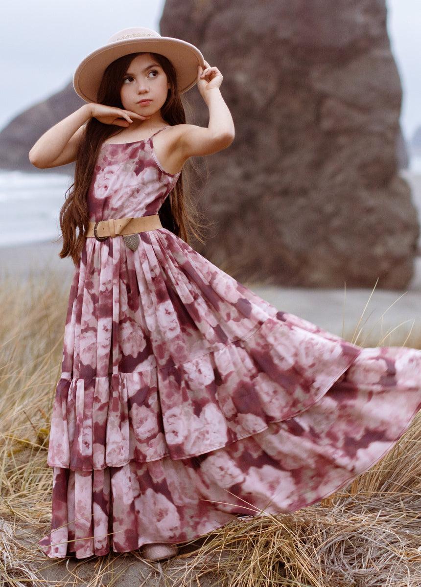 Catrin Dress in Warm Watercolor Product Image