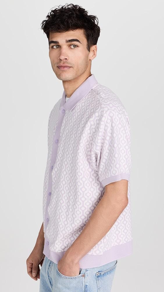 Obey Testament Button Up Knit Polo | Shopbop Product Image