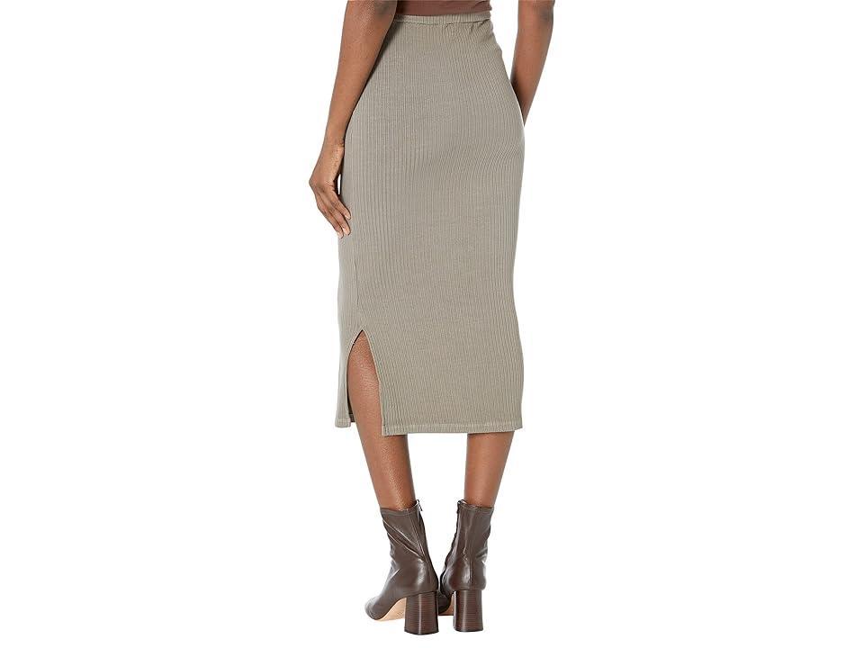 Michael Lauren Valor Midi Skirt w/ Side Slits (Dove) Women's Skirt product image