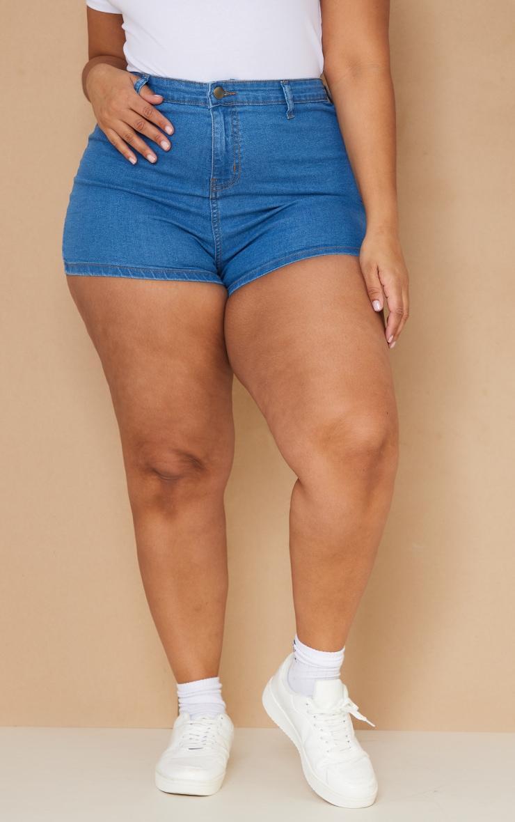 Plus Mid Wash Disco Fit Short Product Image