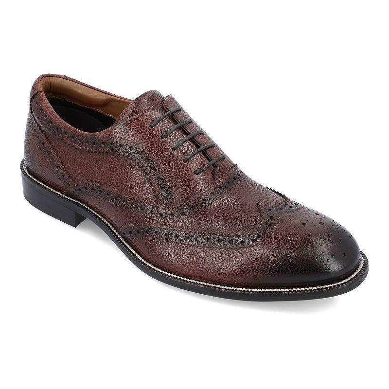 Thomas & Vine Garland Brogue Mens Leather Oxfords Red Product Image