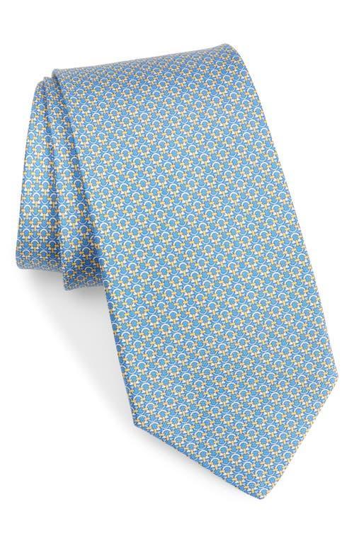 FERRAGAMO Gancini Pattern Silk Tie Product Image