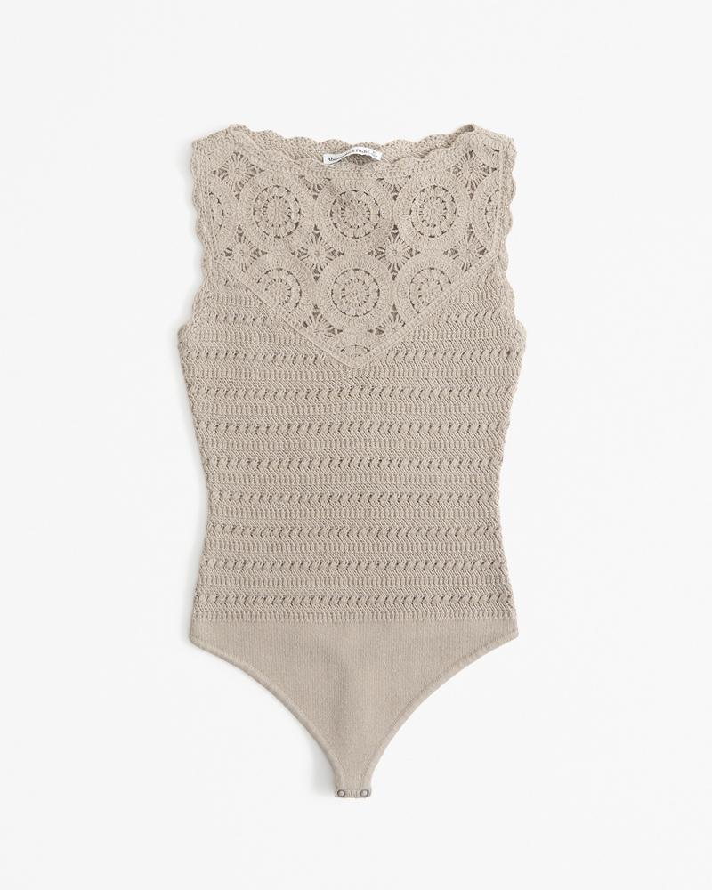 Crochet-Style Mosaic Tile Bodysuit Product Image