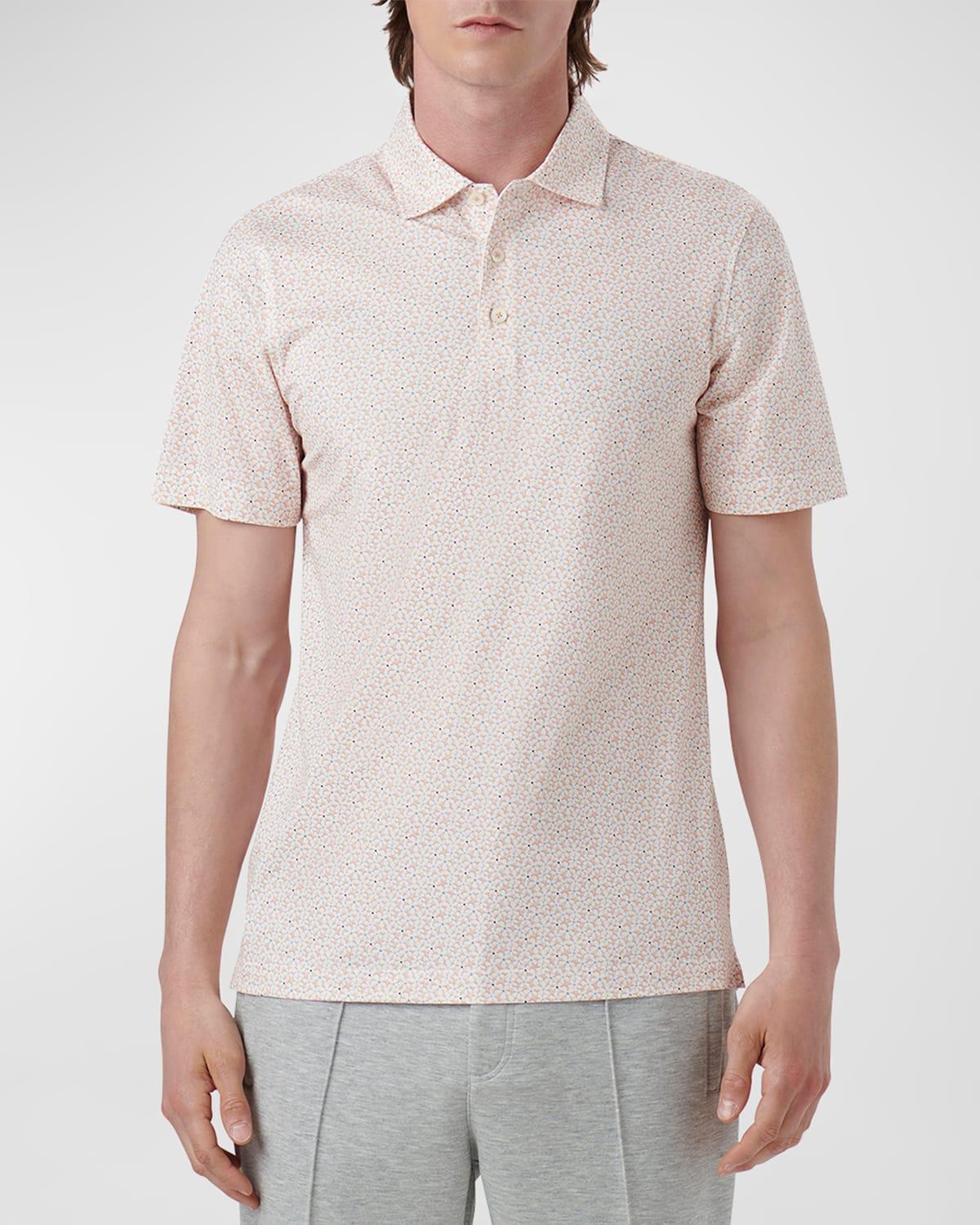 Mens OoohCotton Tech Floral-Print Polo Shirt Product Image