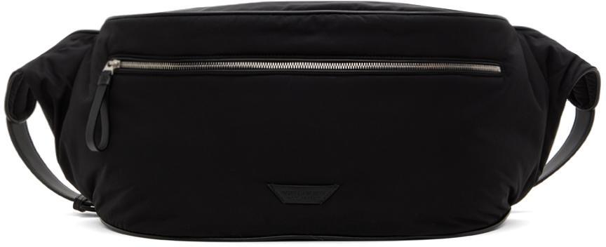 BOTTEGA VENETA Black Zip Pouch In 8803-black-silver Product Image