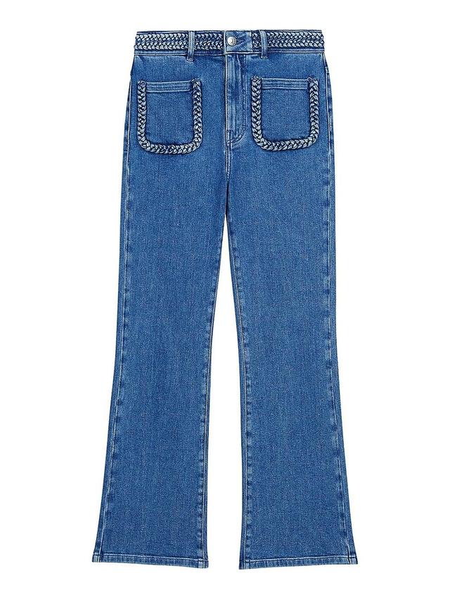 Maje Platane Braided Trim Jeans Product Image