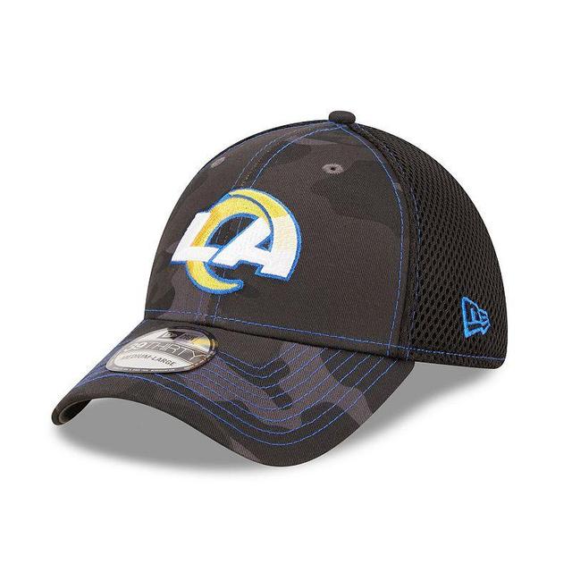 Mens New Era Camo/Black Los Angeles Rams Logo Neo 39THIRTY Flex Hat Product Image