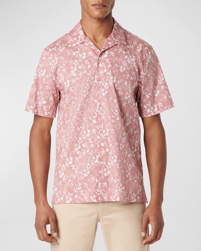 Bugatchi Orson Floral Stretch Cotton Camp Shirt Product Image