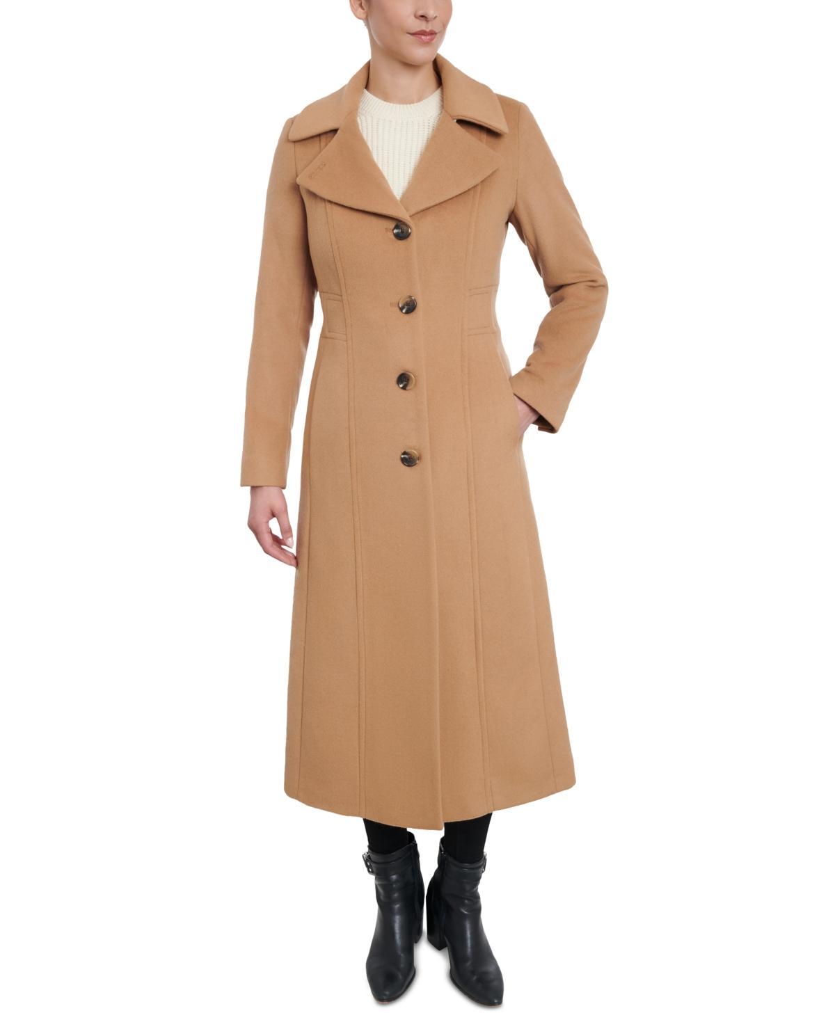 Anne Klein Womens Single-Breasted Collared Maxi Coat, Created for Macys Product Image