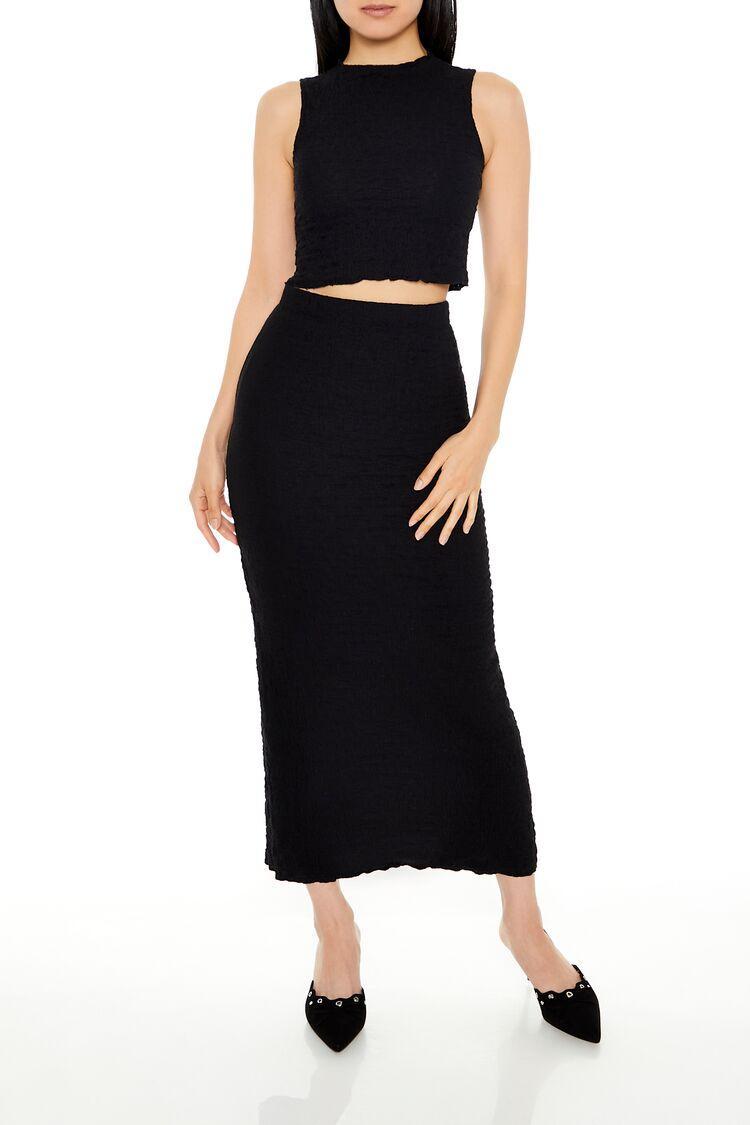 Textured Crop Top & Maxi Skirt Set | Forever 21 Product Image