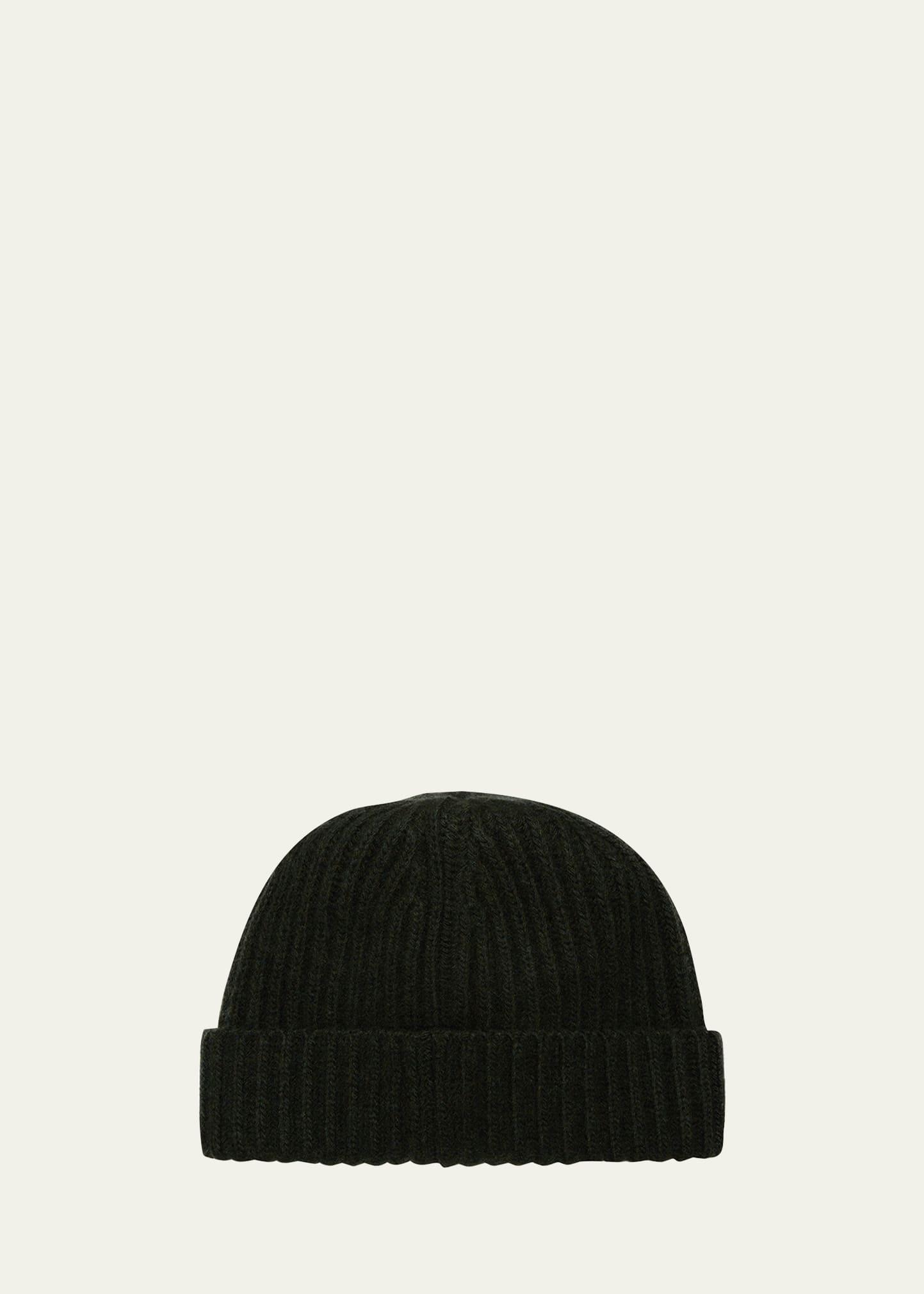 Mens Rib-Knit Cashmere Beanie Hat Product Image