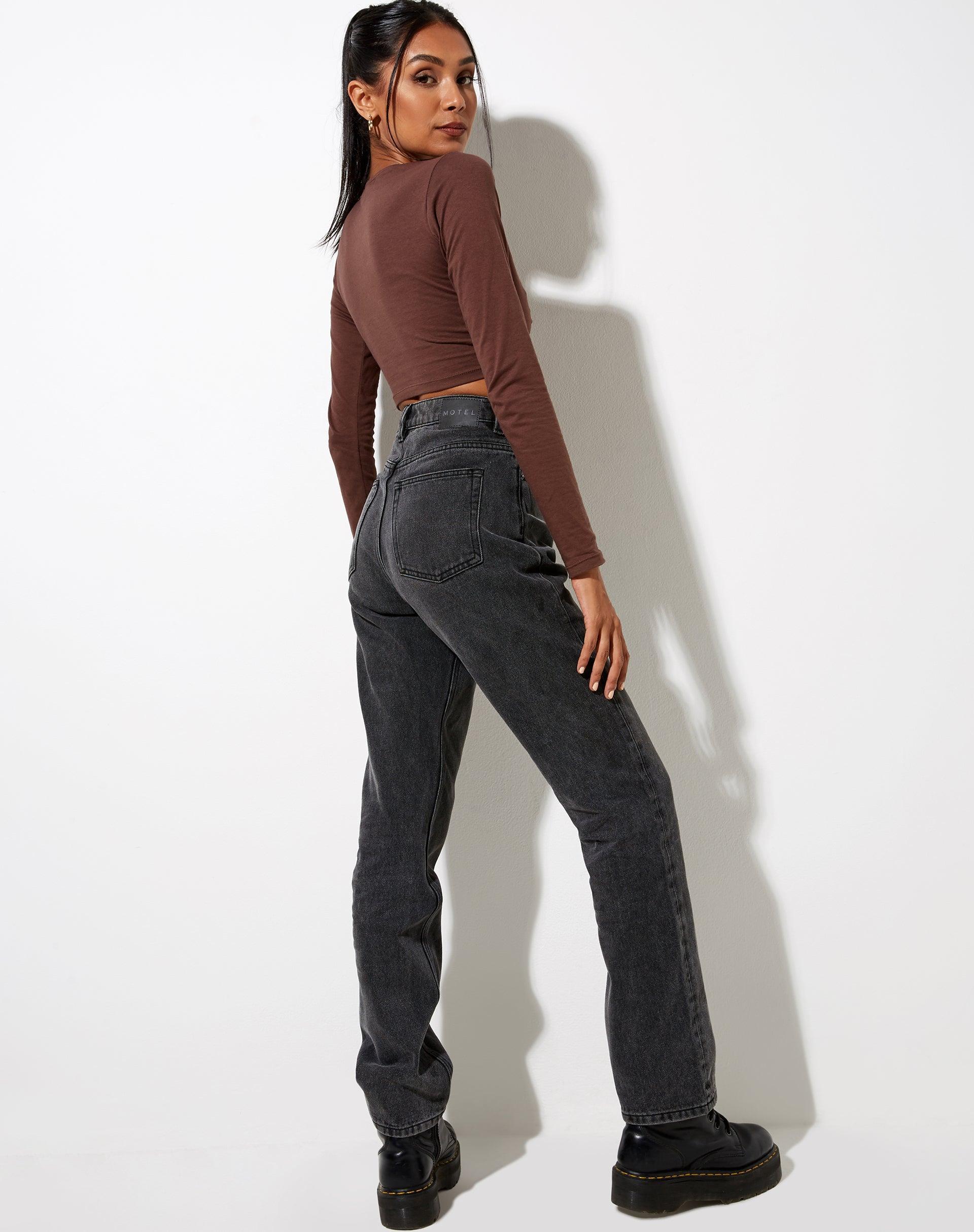 Zen Crop Top in Deep Mahogany  Product Image