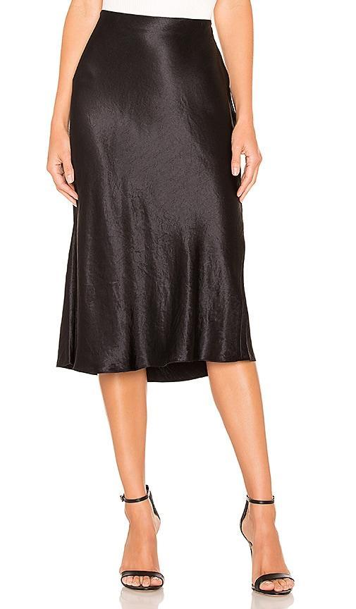 Womens Satin Midi-Skirt Product Image