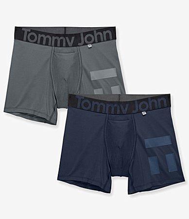 Tommy John 360 Sport Hammock Pouch 4 Boxer Brief 2-Pack (Turbulence/Dress Blues) Men's Underwear Product Image