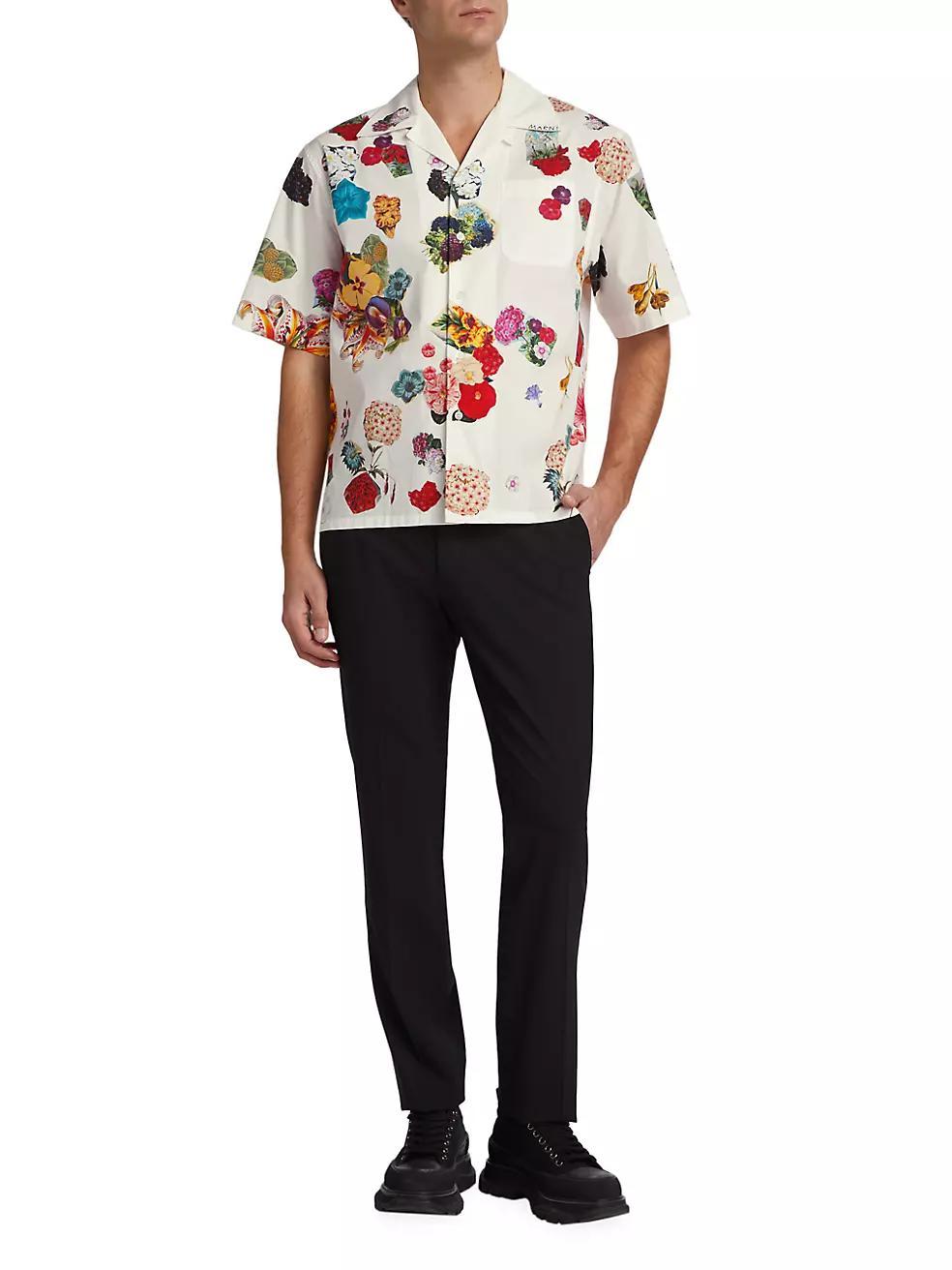 Floral Cotton Camp Shirt Product Image