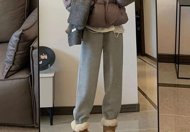 Maternity Drawstring Waist Plain Harem Sweatpants Product Image