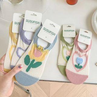 Floral Mesh Socks Product Image