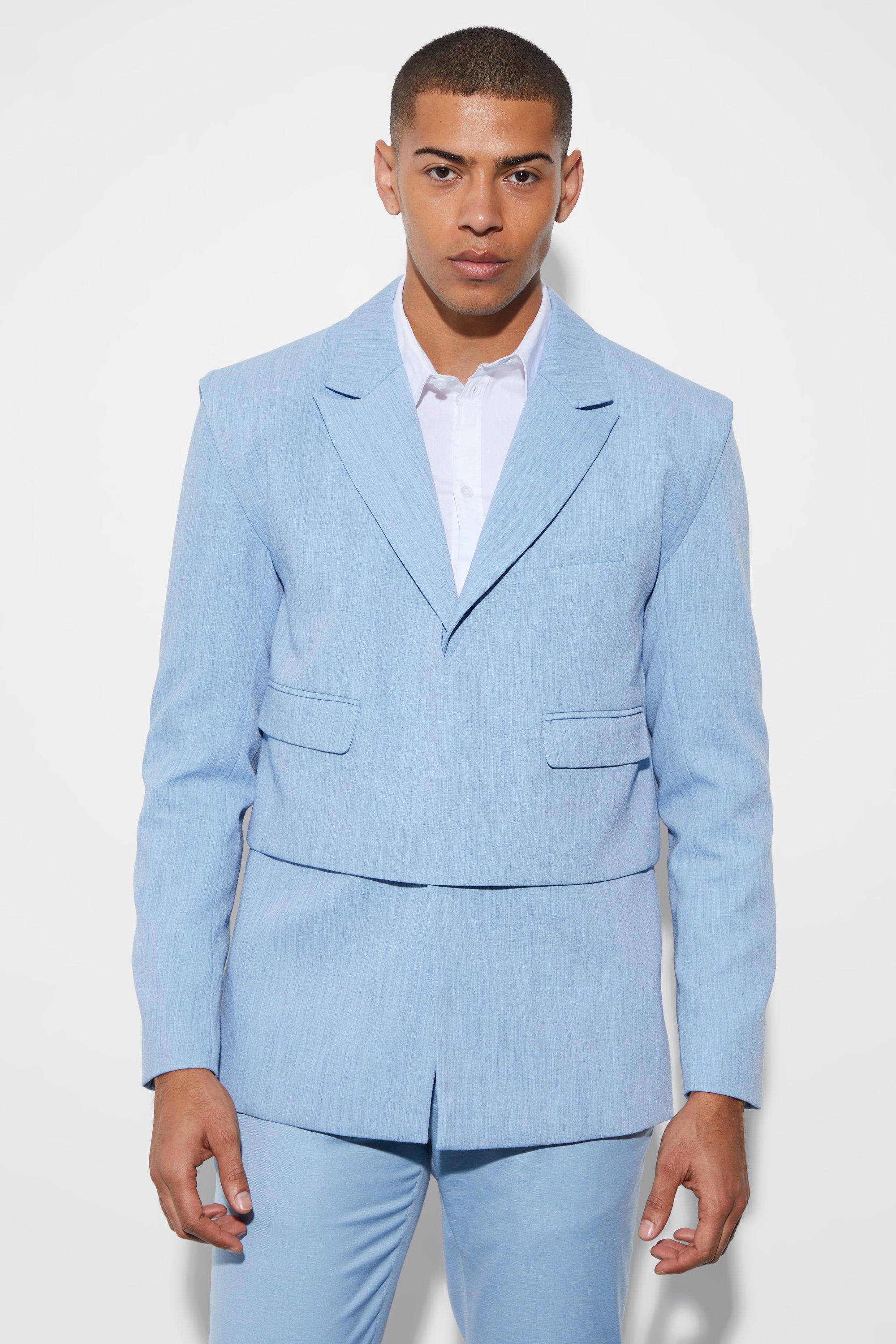 Oversized Boxy Layered Blazer | boohooMAN USA Product Image