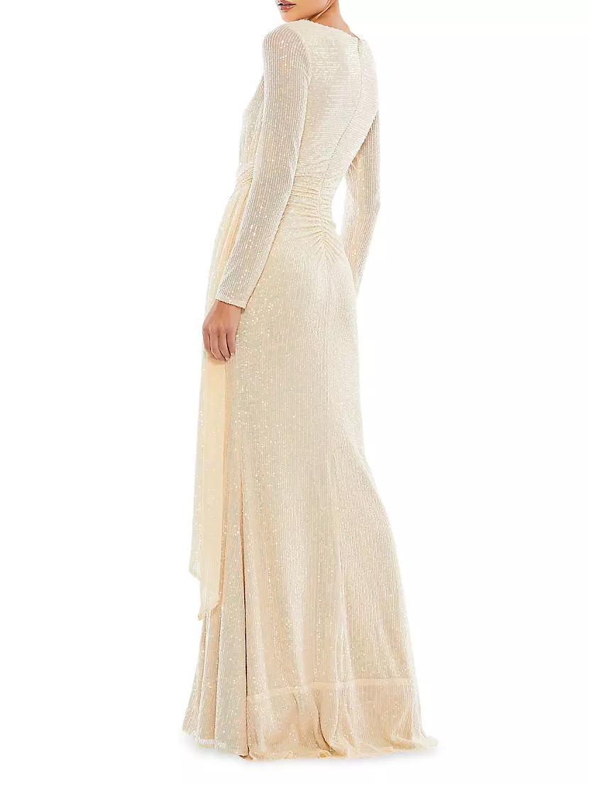 Draped Sequin Gown Product Image