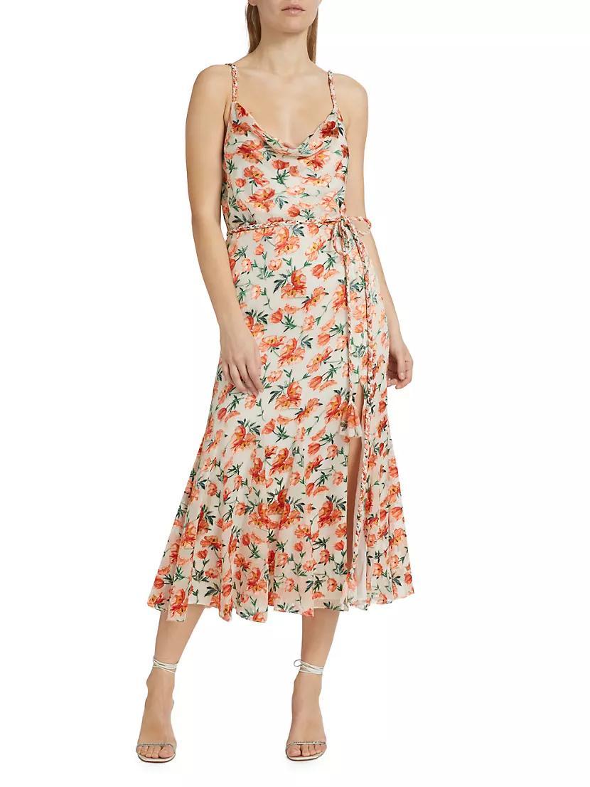 Lissa Floral Cowl Midi-Dress Product Image