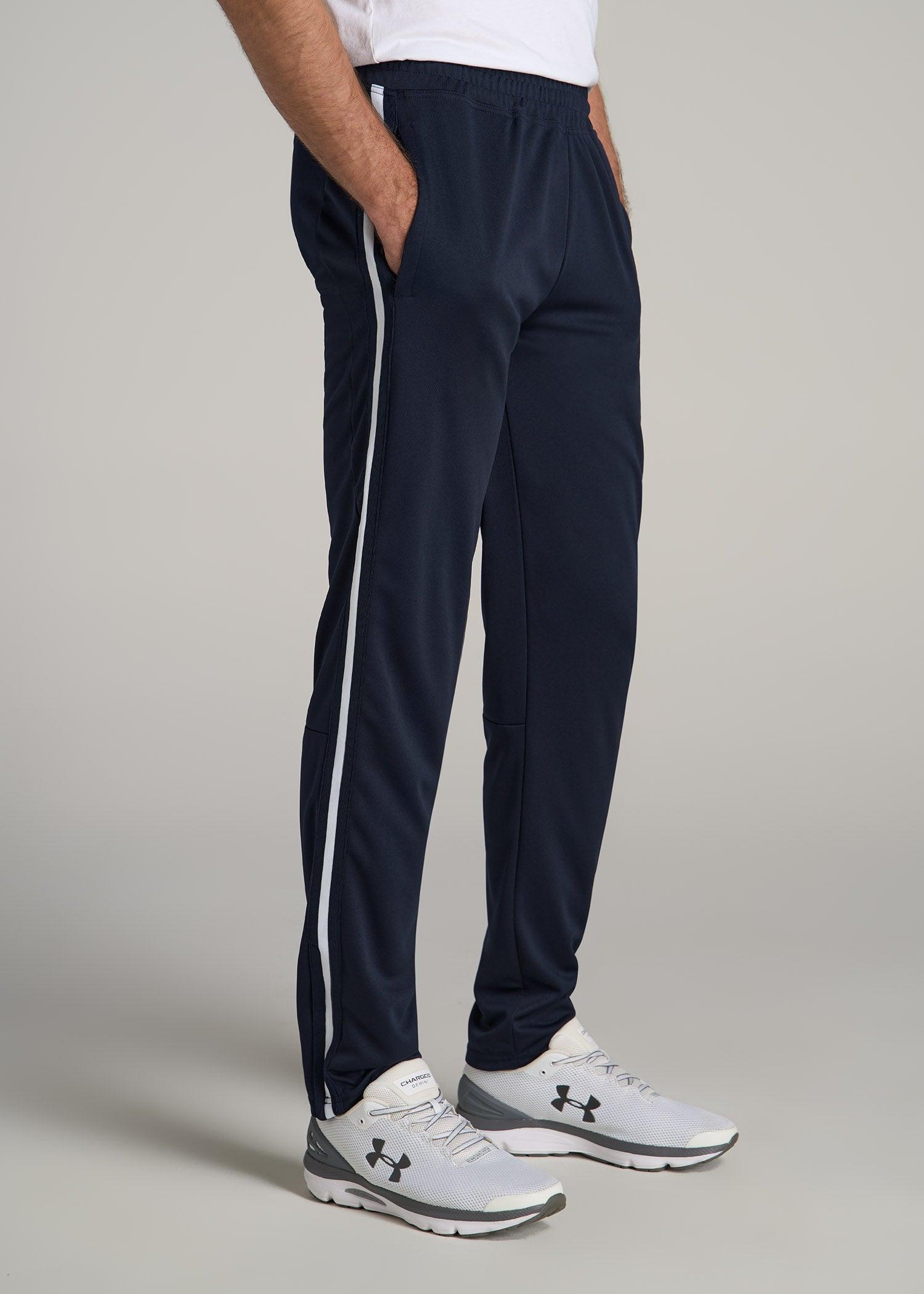 Athletic Stripe Pants for Tall Men in Navy Male Product Image