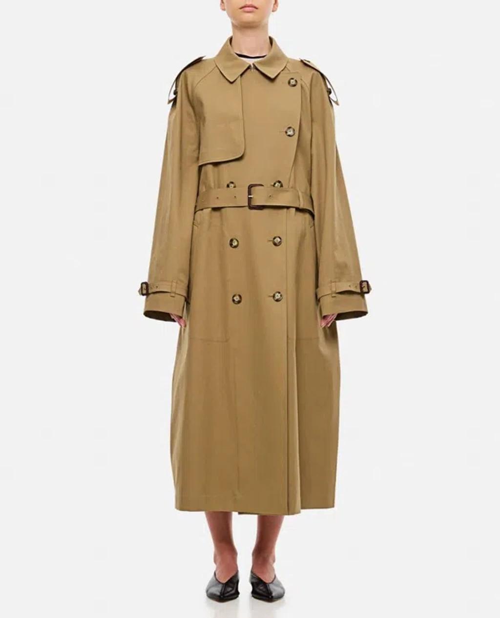 Oversized Cotton Trench In Brown product image